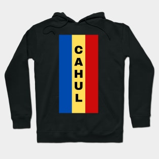 Cahul City in Moldovan Flag Colors Vertical Hoodie